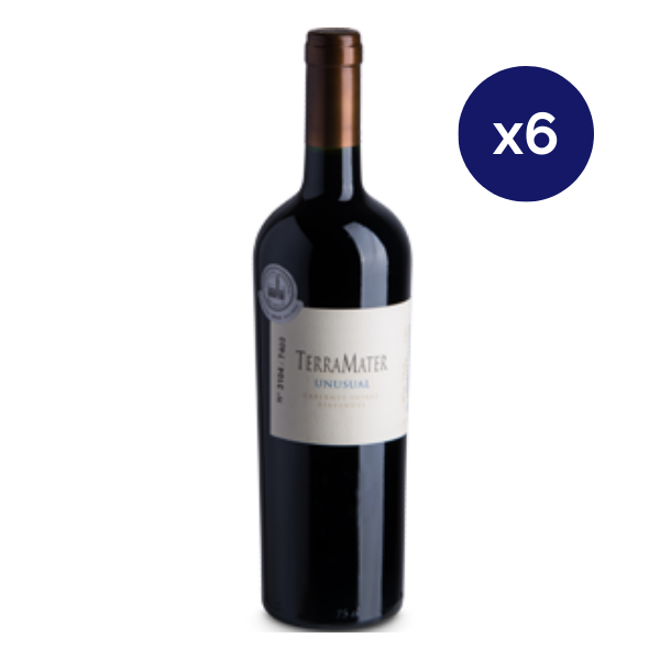 Terramater - Caja 6 - Unusual - Super Premium - Carmenere / Shiraz