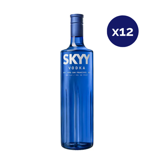 Vodka - SKYY - Caja 12 - Blue - 1000cc