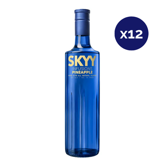 Vodka - SKYY - Caja 12 - Infusion Pineapple - 750cc