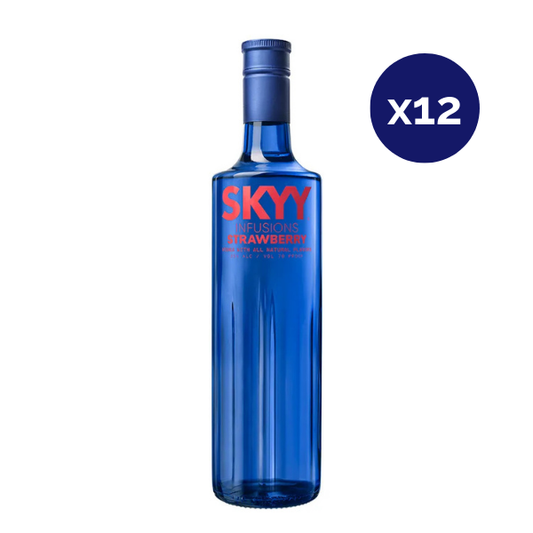 Vodka - SKYY - Caja 12 - Infusion Strawberry - 750cc