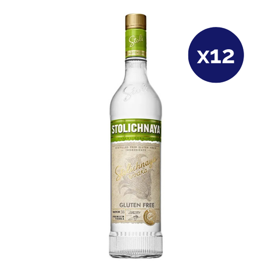 Vodka - Stolichnaya - Caja 12 - Gluten Free - 750cc