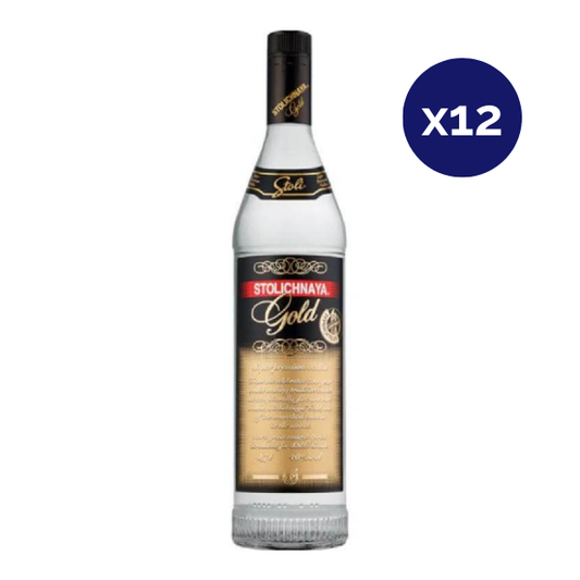 Vodka - Stolichnaya - Caja 12 - Gold - 750cc