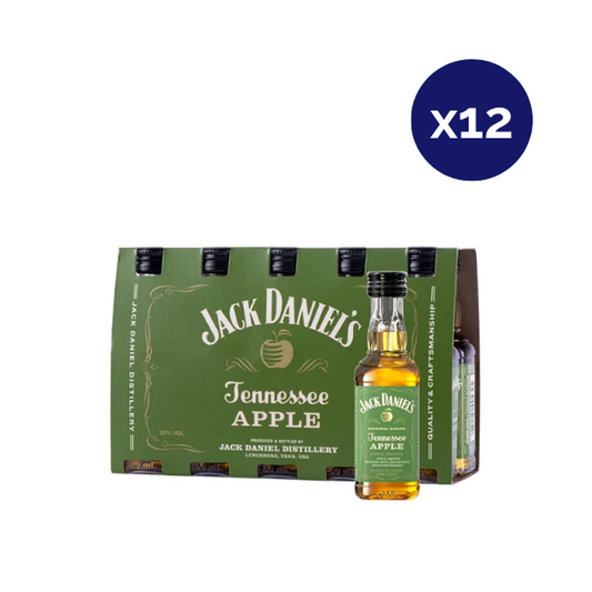 Whiskey - Jack Daniels - Caja 12 - Apple Miniatura x10 - 50cc