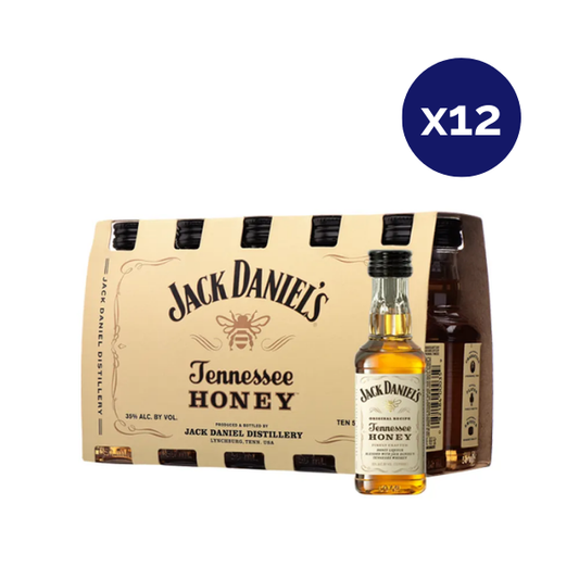 Whiskey - Jack Daniels - Caja 12 - Honey Miniatura x10 - 50cc