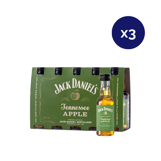 Whiskey - Jack Daniels - Caja 3 - Apple Miniatura x10 - 50cc